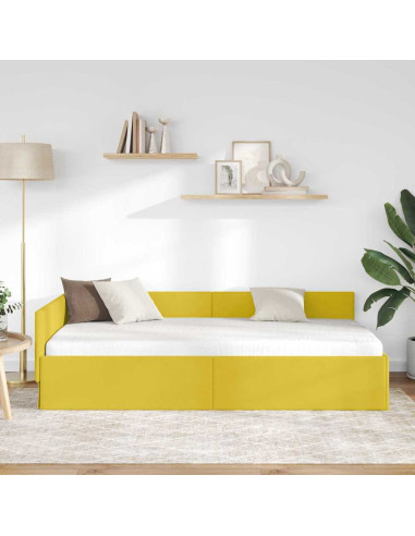 Cornice del letto ad angolo Altro Giallo 90 x 190 cm