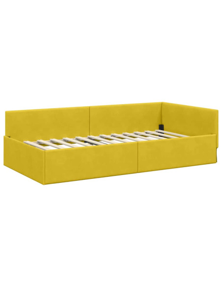 Cornice del letto ad angolo Altro Giallo 100 x 200 cm