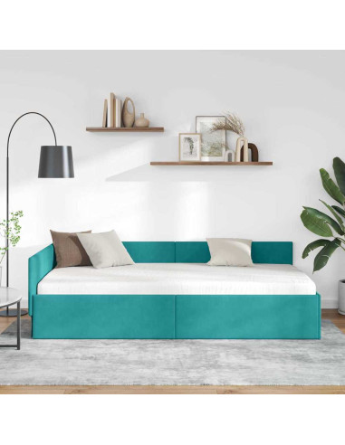 Cornice del letto ad angolo Altro Turchese 100 x 200 cm