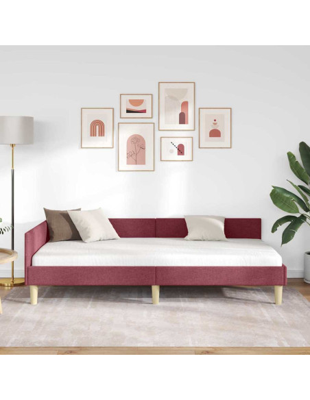 Cornice del letto ad angolo Altro Rosso vino 80 x 200 cm