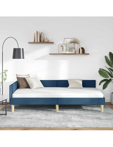 Cornice del letto ad angolo Altro con testiera Blu 80 x 200 cm