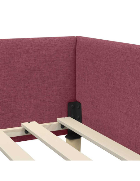 Cornice del letto ad angolo Altro Rosso vino 90 x 190 cm