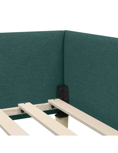 Cornice del letto ad angolo Altro Verde scuro 90 x 190 cm