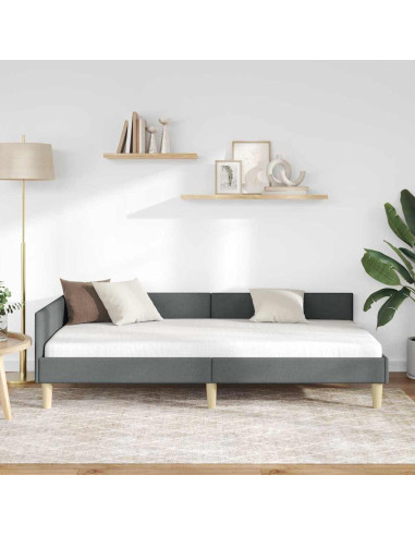 Cornice del letto ad angolo Altro Grigio scuro 90 x 200 cm