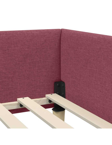 Cornice del letto ad angolo Altro Rosso vino 90 x 200 cm