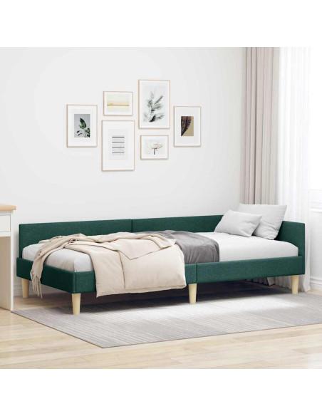 Cornice del letto ad angolo Altro Verde scuro 90 x 200 cm