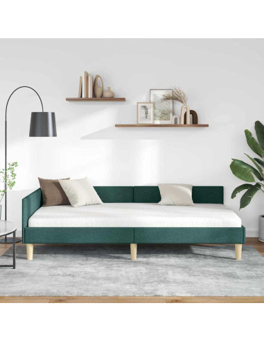 Cornice del letto ad angolo Altro Verde scuro 90 x 200 cm