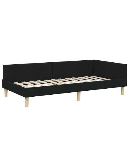 Cornice del letto ad angolo Altro Nero 100 x 200 cm