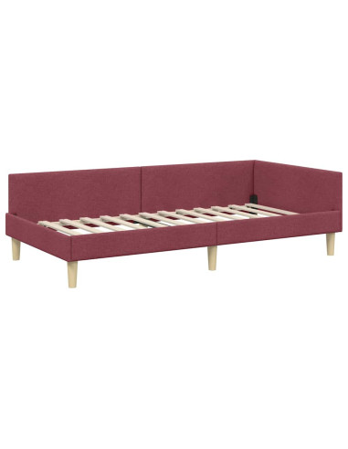 Cornice del letto ad angolo Altro Rosso vino 100 x 200 cm