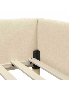 Cornice del letto ad angolo Altro Crema 100 x 200 cm 2