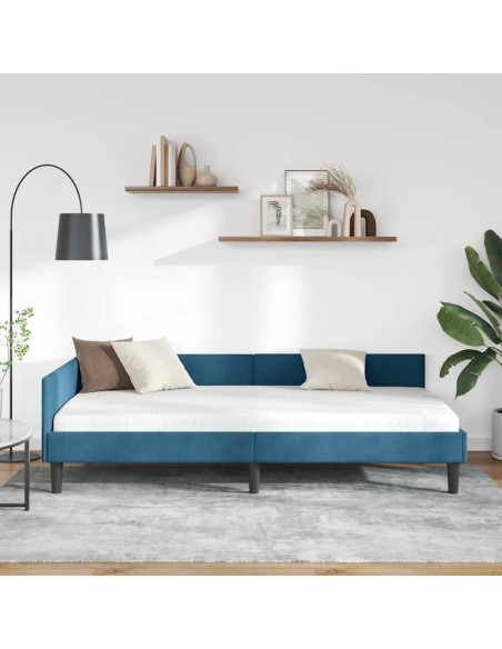 Struttura del letto ad angolo con testiera Blu 80 x 200 cm