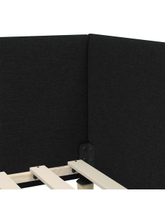 Cornice del letto ad angolo Altro con testiera Nero 80 x 200 cm 2