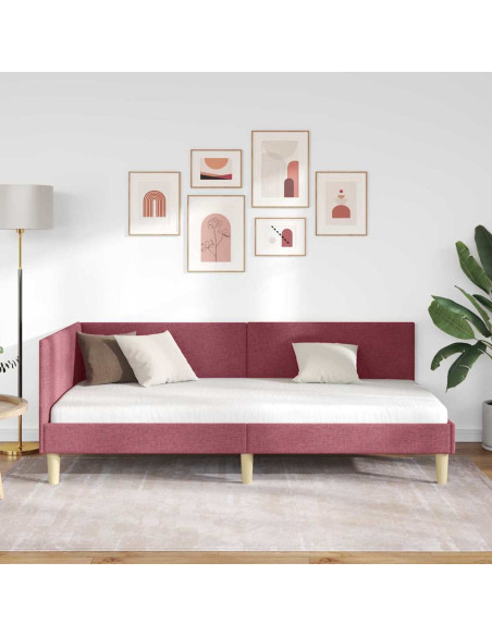 Cornice del letto ad angolo Altro Rosso vino 80 x 200 cm