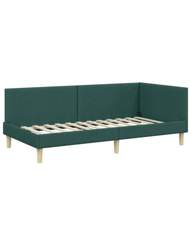Cornice del letto ad angolo Altro Verde scuro 90 x 190 cm