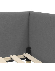 Cornice del letto ad angolo Altro Grigio scuro 90 x 200 cm 2