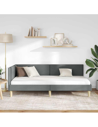 Cornice del letto ad angolo Altro Grigio scuro 90 x 200 cm