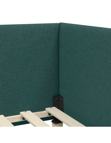 Cornice del letto ad angolo Altro Verde scuro 90 x 200 cm