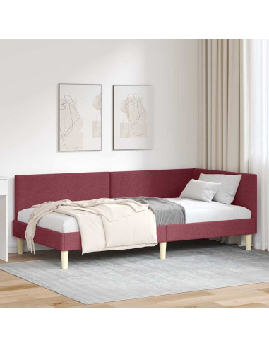 Cornice del letto ad angolo Altro Rosso vino 100 x 200 cm