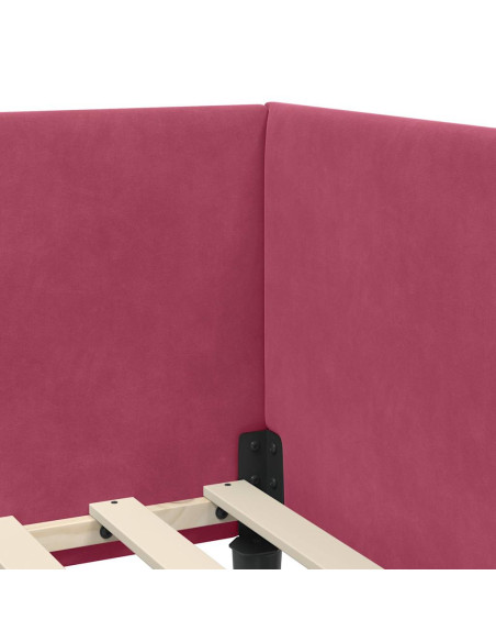 Cornice del letto ad angolo Altro Rosso vino 80 x 200 cm