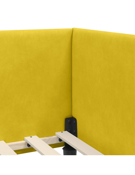 Cornice del letto ad angolo Altro Giallo 80 x 200 cm