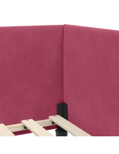 Cornice del letto ad angolo Altro Rosso vino 90 x 190 cm 2