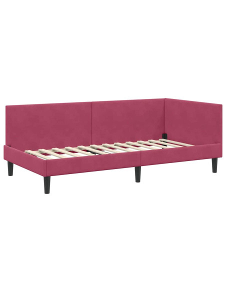 Cornice del letto ad angolo Altro Rosso vino 90 x 190 cm