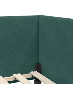 Cornice del letto ad angolo Altro Verde scuro 90 x 200 cm 2