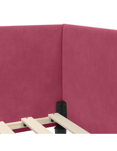Cornice del letto ad angolo Altro Rosso vino 90 x 200 cm
