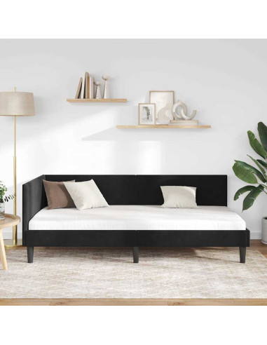 Cornice del letto ad angolo Altro Nero 100 x 200 cm