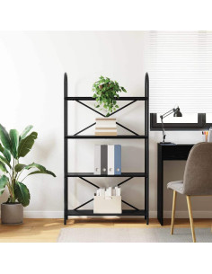 Libreria Rovere nero 80 x 30 x 146 cm Legno multistrato