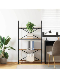 Libreria Rovere fumo 80 x 30 x 146 cm Legno multistrato