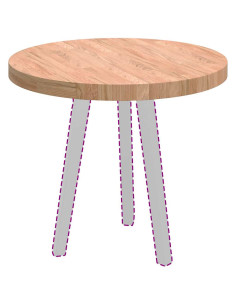 Piano del tavolo Marrone chiaro Ø 60 x 4 cm