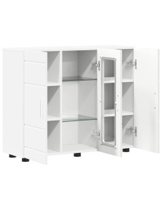 Credenza con porta Bianco 55.5 x 29 x 100 cm Legno multistrato