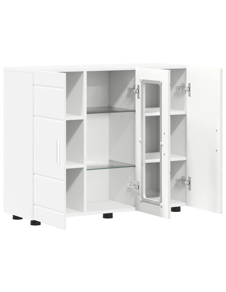 Credenza con porta Bianco 55.5 x 29 x 100 cm Legno multistrato