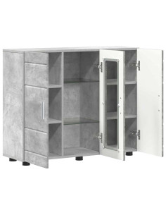 Credenza Grigio cemento 55.5 x 29 x 100 cm Legno multistrato