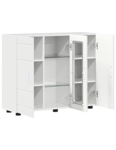 Credenza Bianco lucido 55.5 x 29 x 100 cm Legno multistrato
