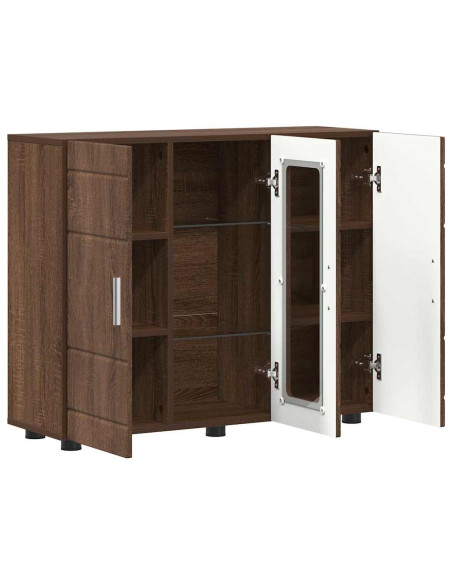 Credenza Rovere marrone 55.5 x 29 x 100 cm Legno multistrato