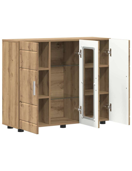 Credenza con lo scaffale rovere artigianale 55.5 x 29 x 100 cm