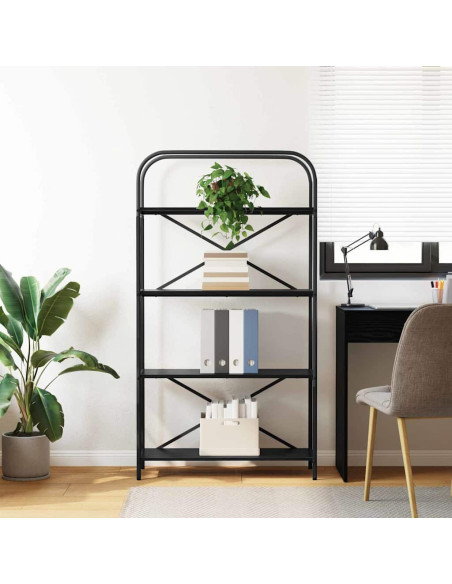 Libreria Rovere nero 80 x 30 x 146 cm Legno multistrato
