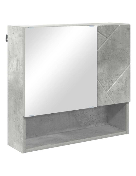 Set di mobili per il bagno 4 pcs Grigio cemento 61 x 35 x 64 cm