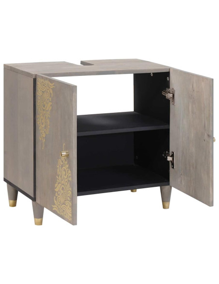 Mobile sottolavabo con archiviazione Grigio 62 x 33 x 58 cm