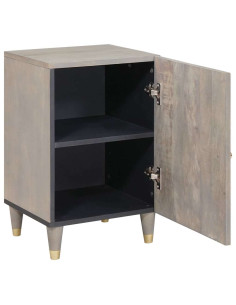 Mobile da Bagno Grigio 38 x 33 x 58 cm Legno massello di mango