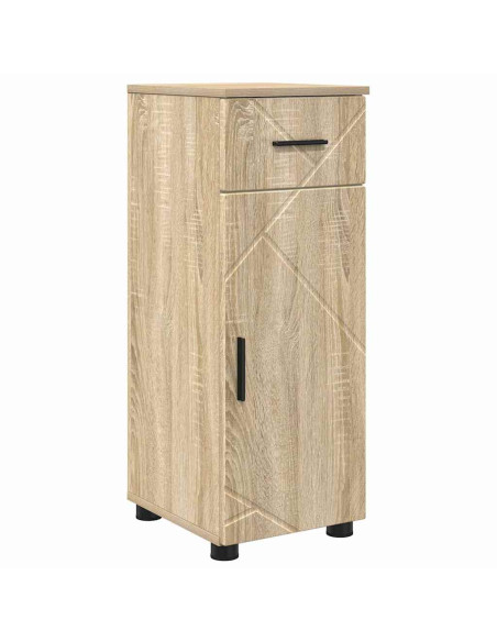 Set di mobili per il bagno 5 pcs rovere sonoma 30 x 35 x 192 cm
