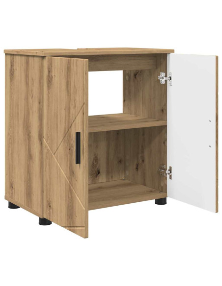 Set di mobili per il bagno con porta 3 pcs rovere artigianale