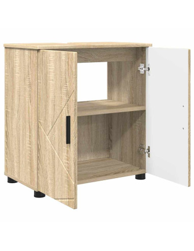 Set di mobili per il bagno con cassetto 3 pcs Rovere Sonoma