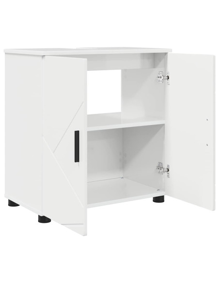 Set di mobili per il bagno 3 pcs Bianco lucido 61 x 35 x 64 cm