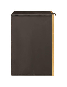 Mobile da Bagno con lo scaffale Nero e Oro 38 x 33 x 48 cm