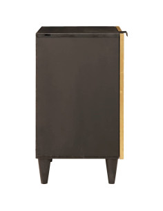 Mobile da Bagno con lo scaffale Nero e Oro 38 x 33 x 58 cm