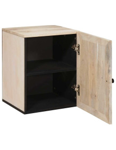 Mobile da Bagno Bianco 38 x 33.5 x 160 cm Legno Massiccio Mango