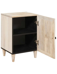 Mobile da Bagno Bianco 38 x 33.5 x 160 cm Legno Massiccio Mango